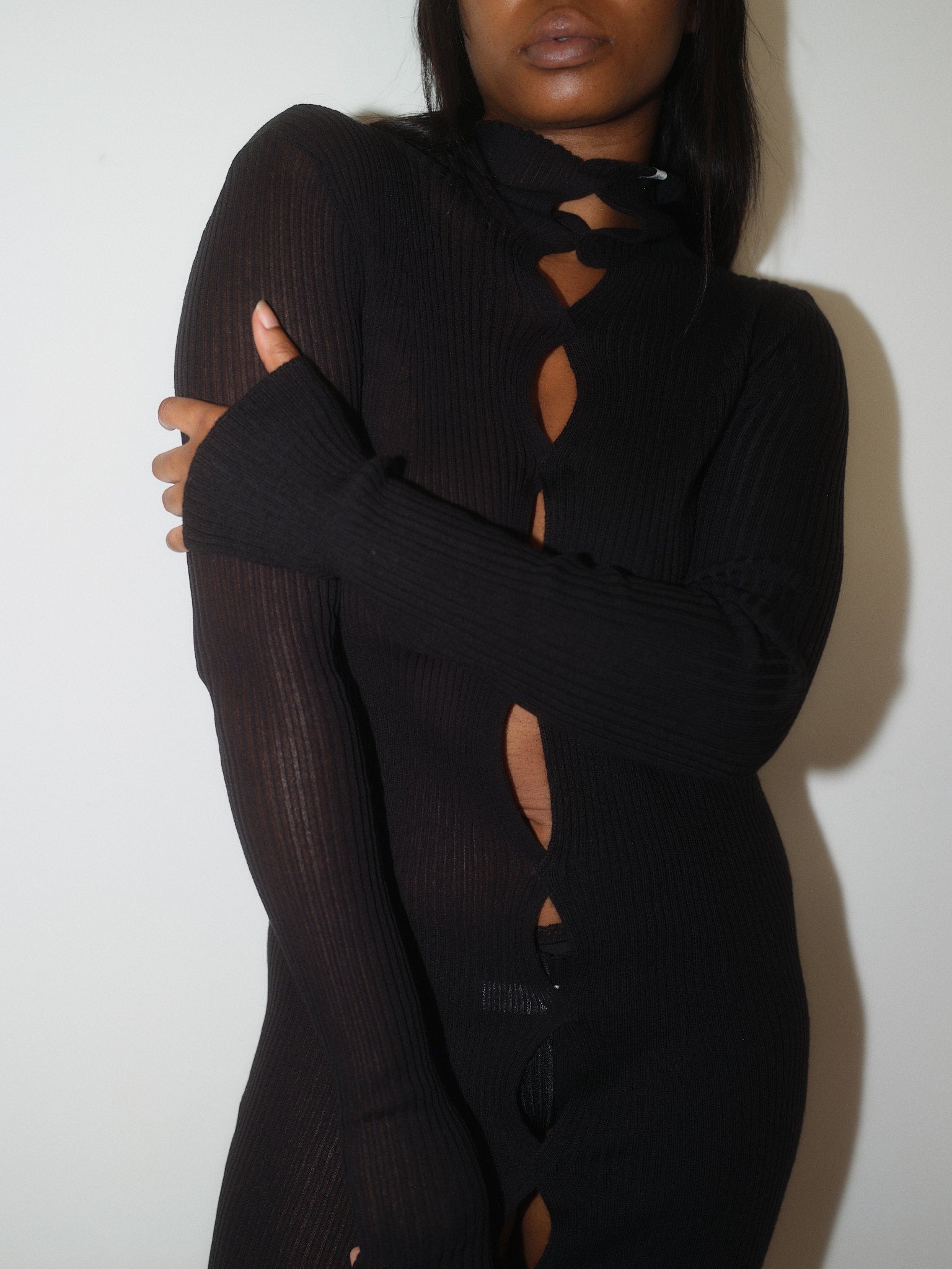 Knitted Dress designed by Christina Seewald. Sustainable, designed and made in Europe. Best Quality Yarns from Italy.