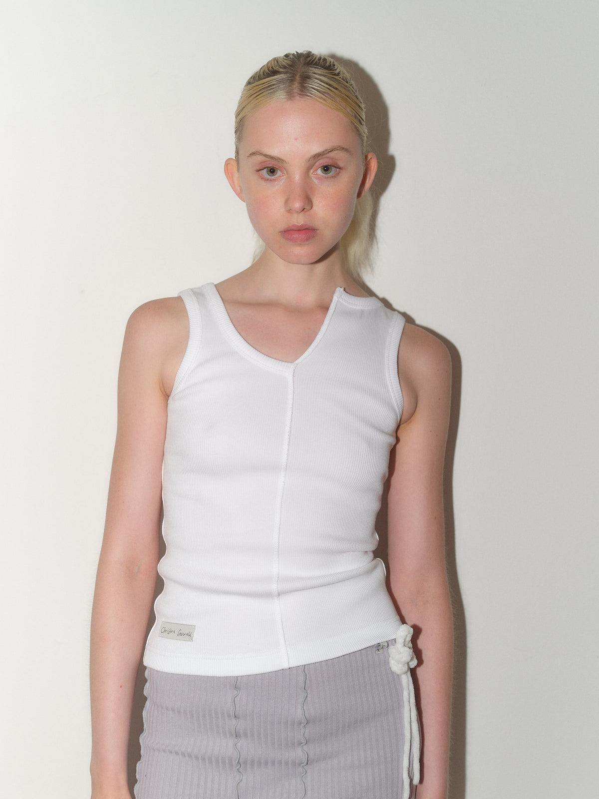 Cotton Jersey Tank Top designed by Christina Seewald. Sustainable, designed and made in Europe.