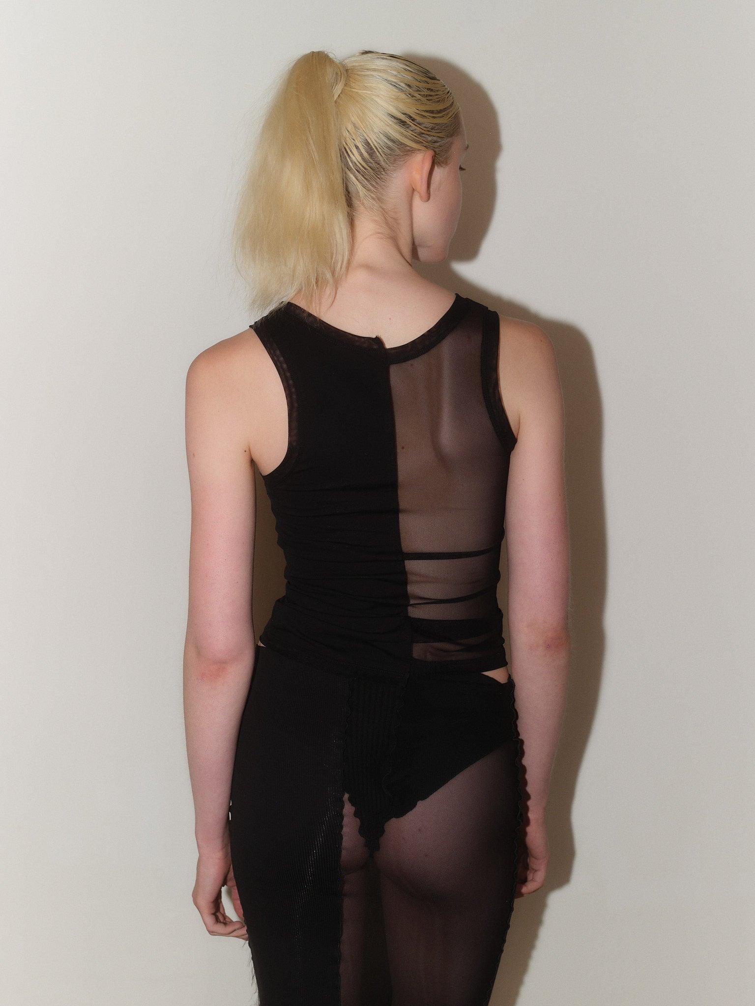 Split Sheer Tank Top designed by Christina Seewald. Sustainable, designed and made in Europe.