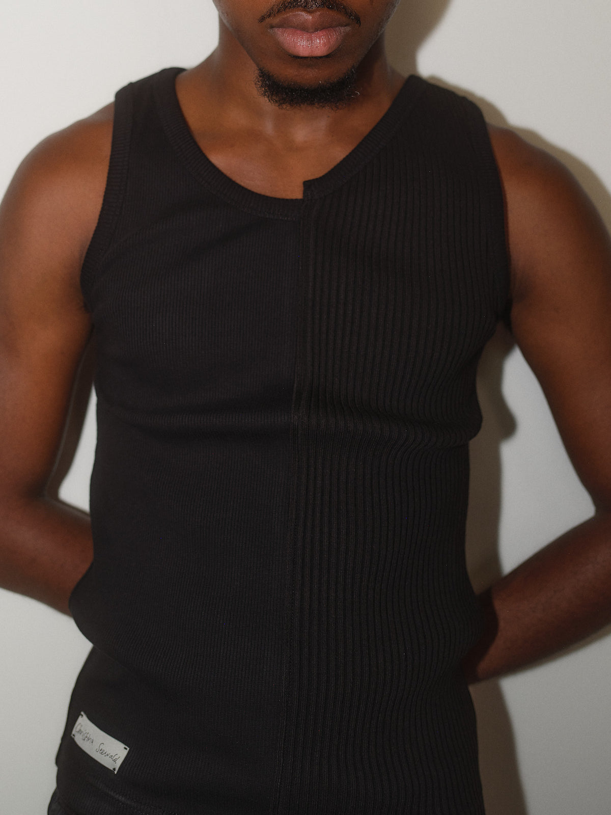 Cotton Jersey Tank Top designed by Christina Seewald.Sustainable, designed and made in Europe.