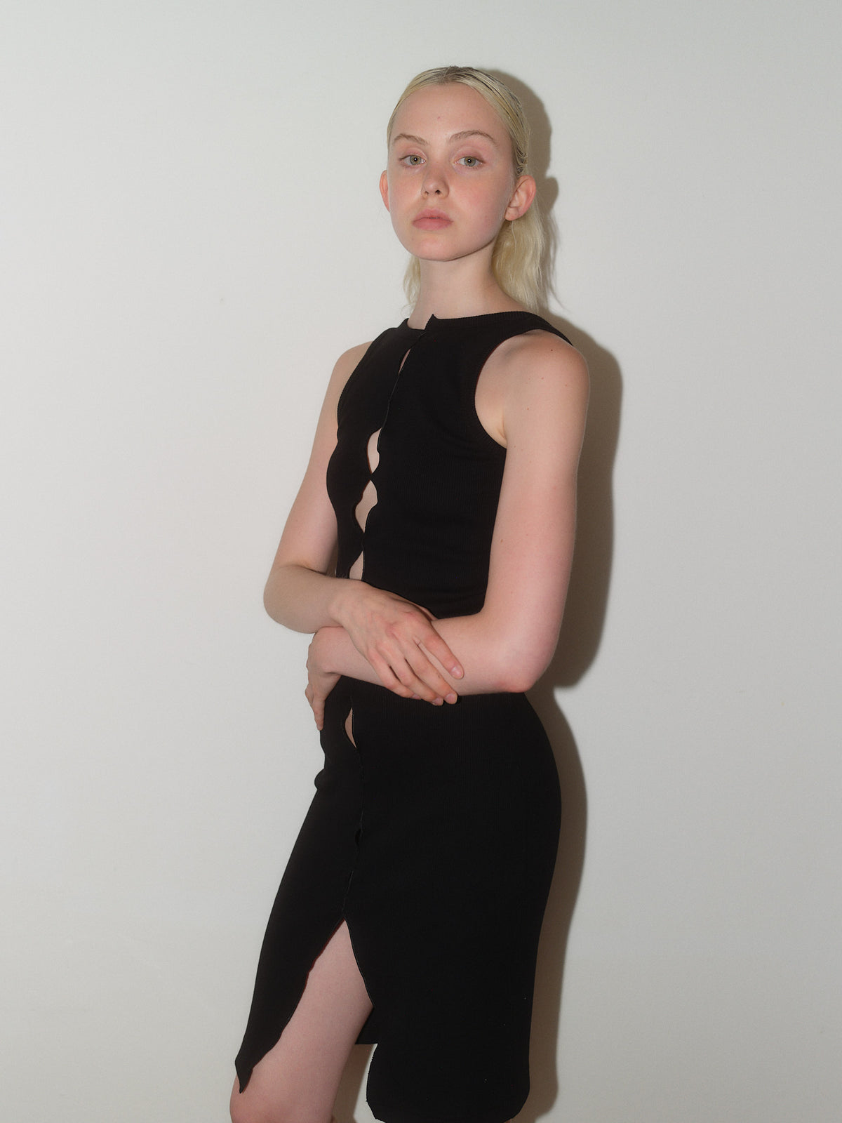 Draped Cotton Jersey Dress designed by Christina Seewald. Sustainable, designed and made in Europe.